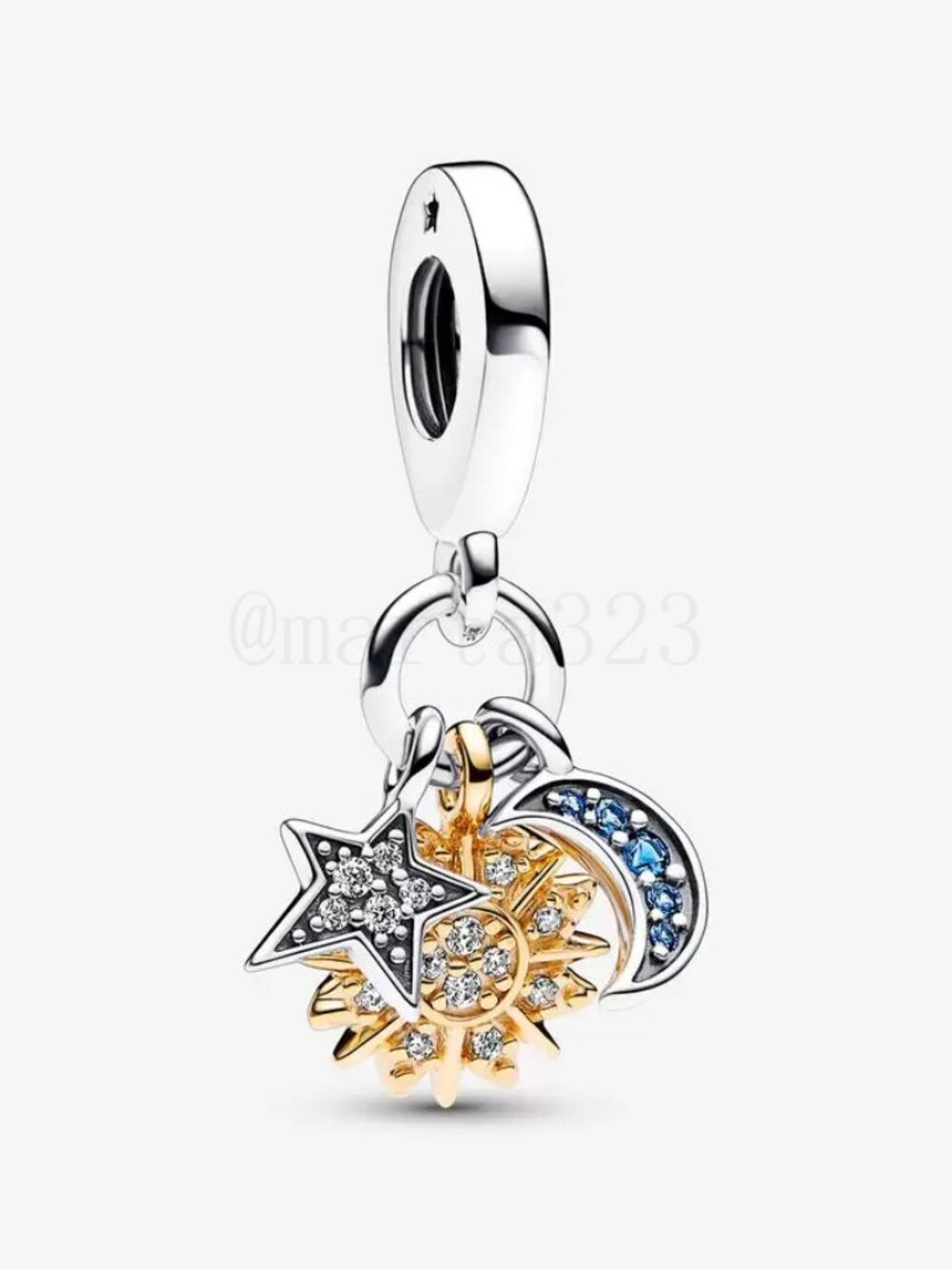 Pandora Two-tone Celestial Triple Dangle Charm